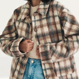 Nobody's Child Brown Check Wool Blend Shirt Jacket