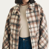 Nobody's Child Brown Check Wool Blend Shirt Jacket