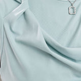 ONLY Asymmetric Knot Tank Top in Light Turquoise