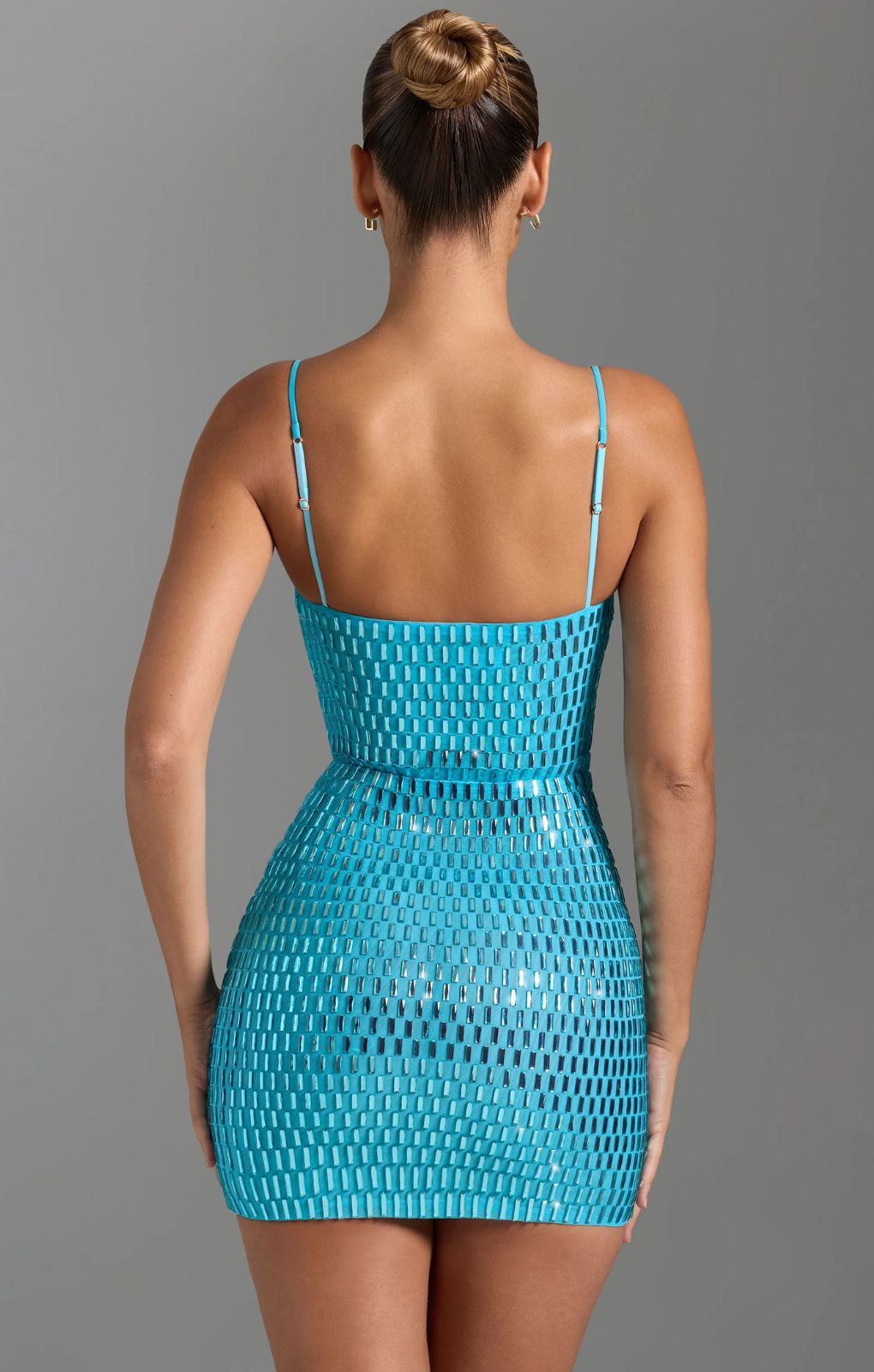 Rent Oh Polly Alanni Embellished Cut-Out Mini Dress in Aqua Blue | Hirestreet Rent Oh Polly Alanni Embellished Cut-Out Mini Dress in Aqua Blue | Hirestreet