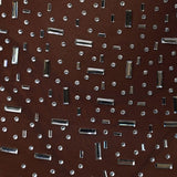 Oh Polly Antonella Sheer Embellished Scoop Neck Evening Gown in Mocha