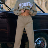 Oh Polly Mid-Rise Joggers in Olive