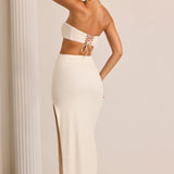 Oh Polly Provence Embellished Cut Out Maxi Dress in White