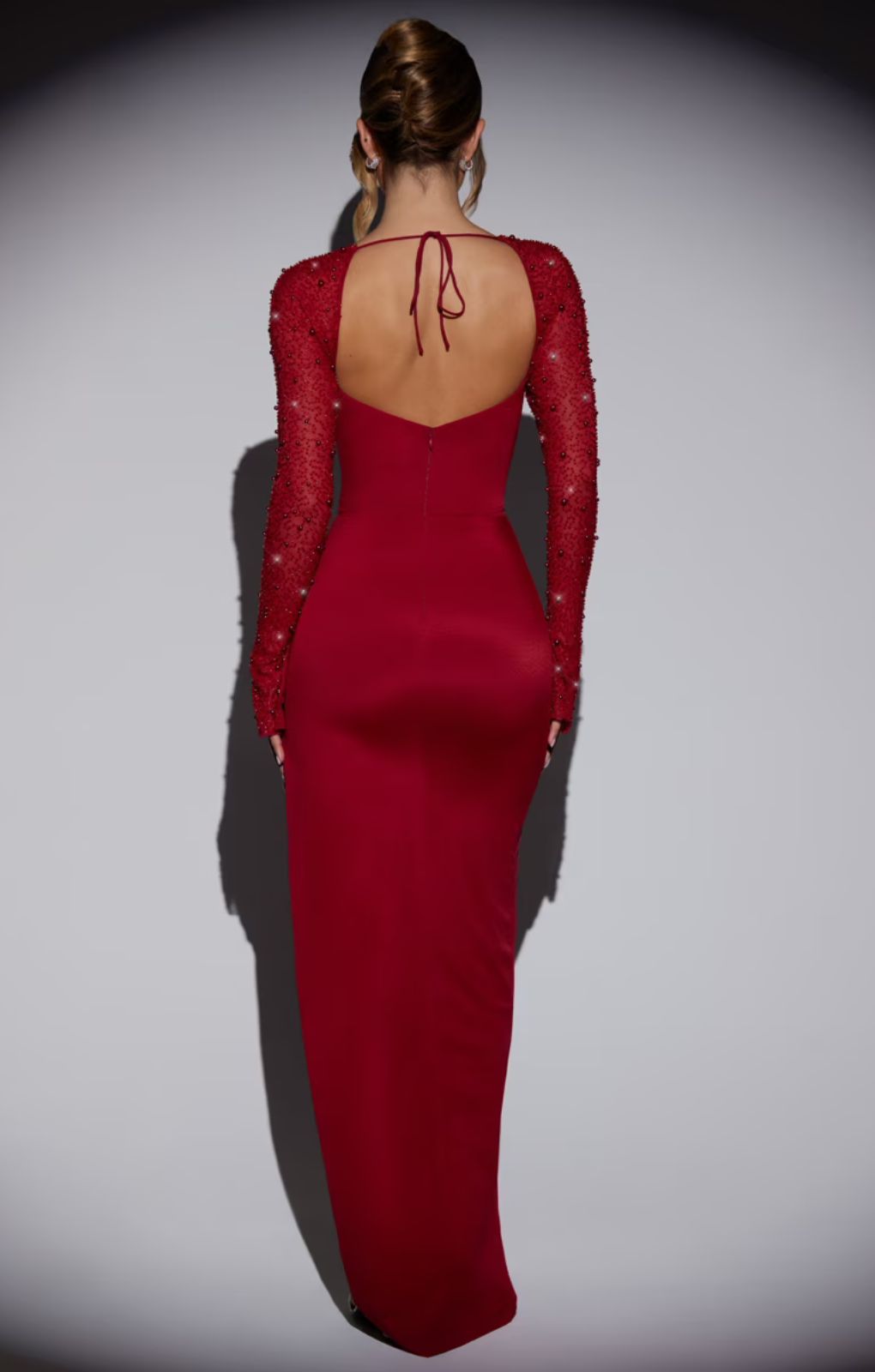 Rent Oh Polly San Marino Embellished Side Split Maxi Dress in Red | Hirestreet Rent Oh Polly San Marino Embellished Side Split Maxi Dress in Red | Hirestreet