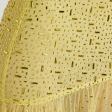 Oh Polly Semi-Sheer Embellished Asymmetric Maxi Dress in Yellow
