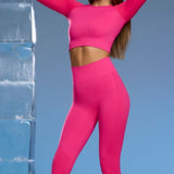 Oh Polly Super Sculpt Base Layer Leggings in Fuchsia Pink