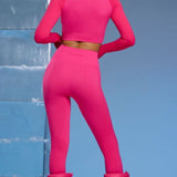 Oh Polly Super Sculpt Base Layer Leggings in Fuchsia Pink