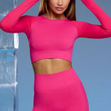 Oh Polly Super Sculpt Base Layer Top in Fuchsia Pink
