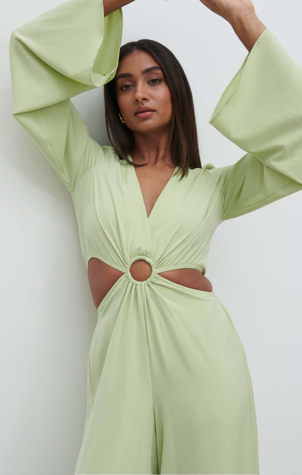 Pretty Lavish Olympia Ring Pistachio Jumpsuit