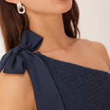 Nobody's Child One Shoulder Shirred Dress