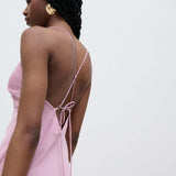 Pretty Lavish Onyx Cut Out Pastel Lilac Maxi Dress