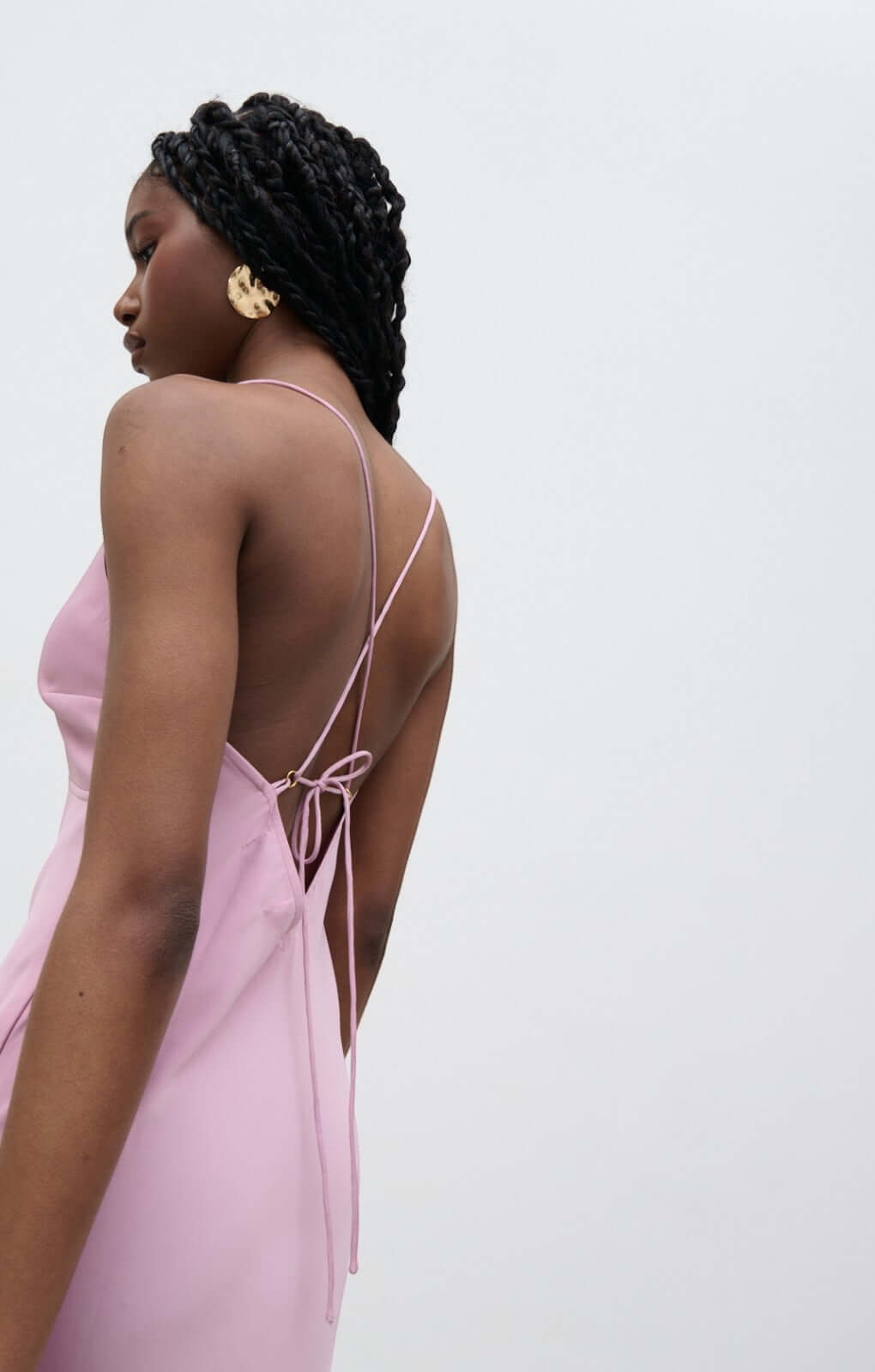 Pretty Lavish Onyx Cut Out Pastel Lilac Maxi Dress