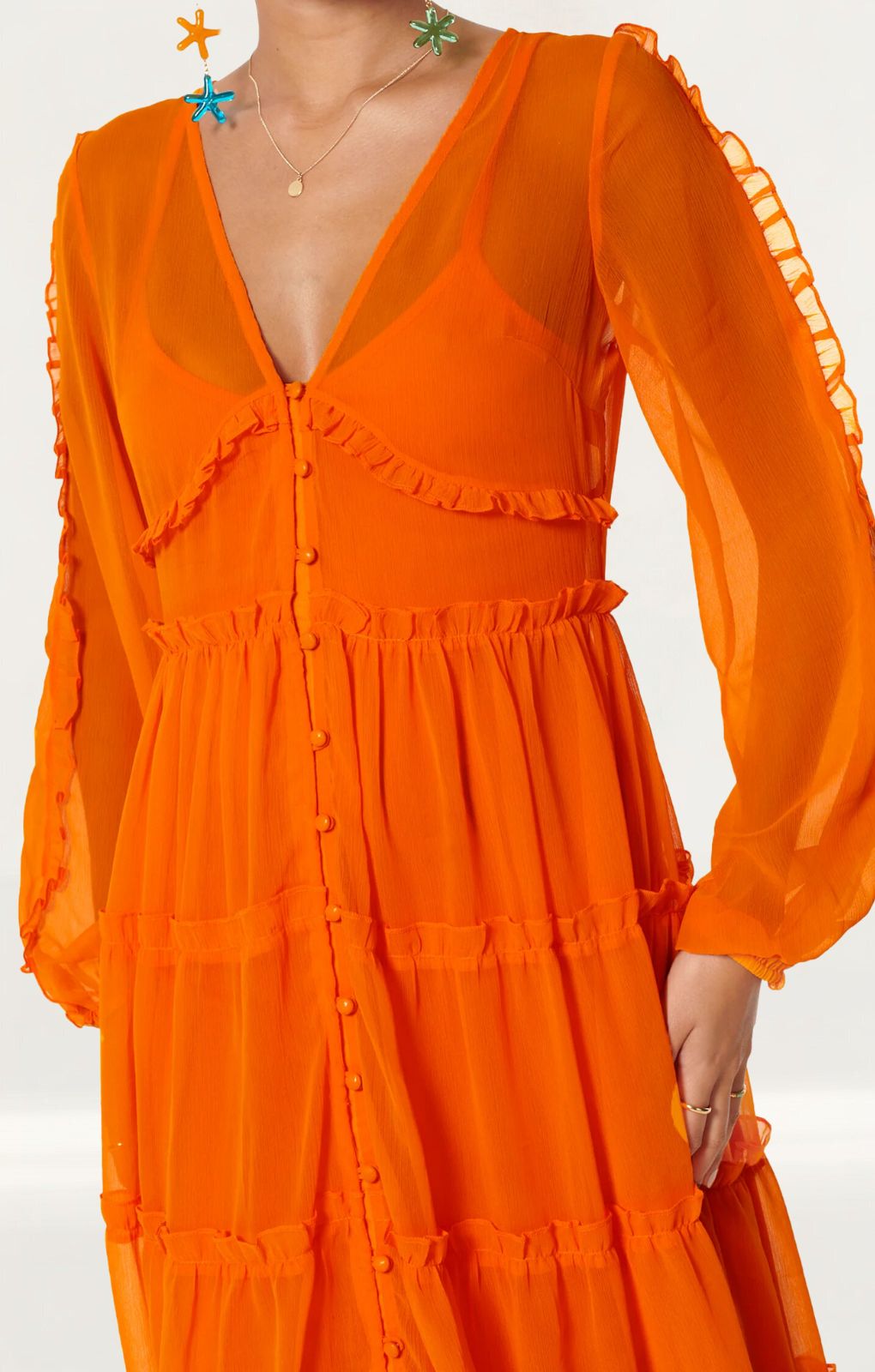 Never Fully Dressed Orange Clemmie Dress