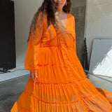 Never Fully Dressed Orange Clemmie Dress