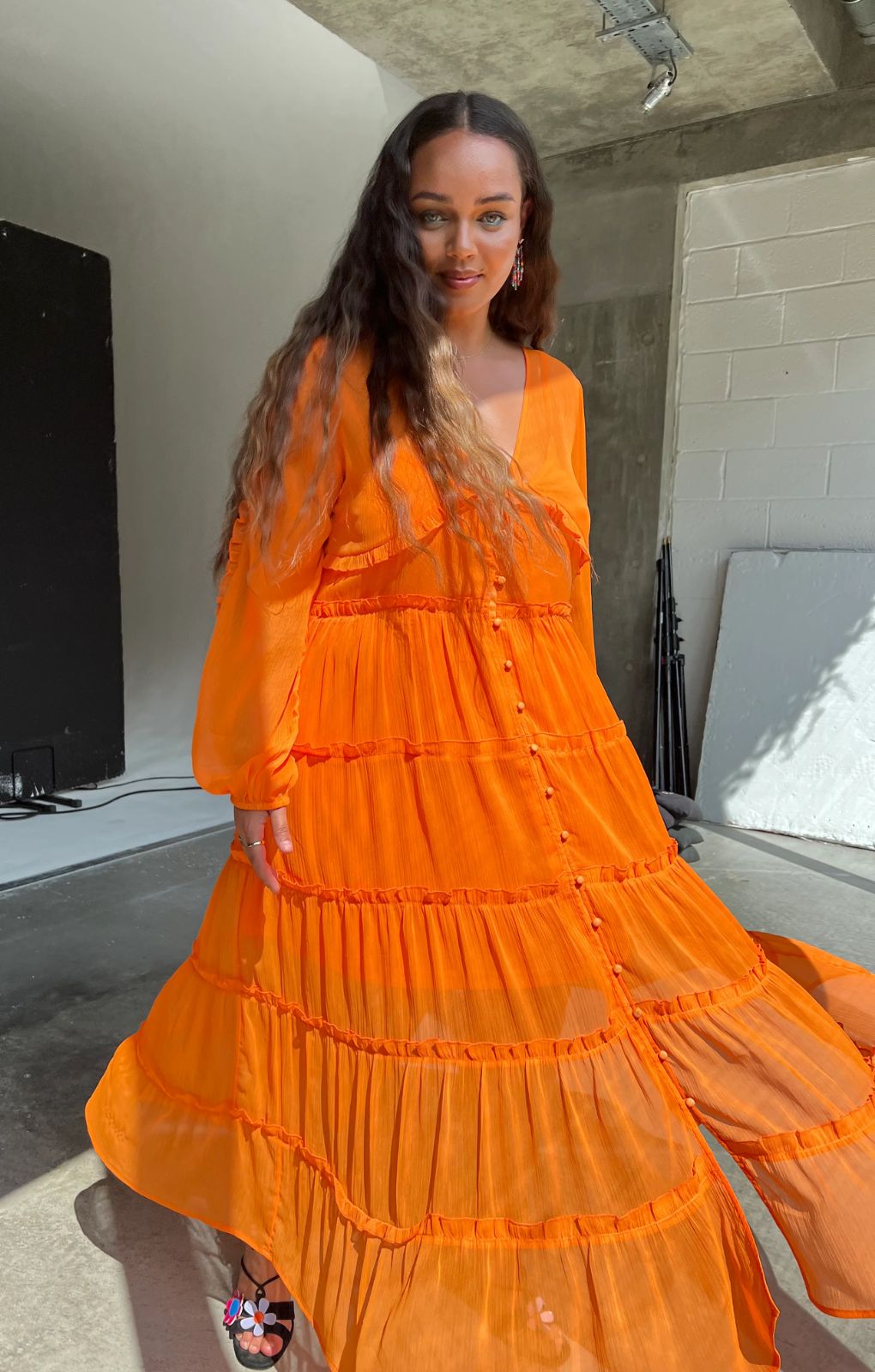Never Fully Dressed Orange Clemmie Dress