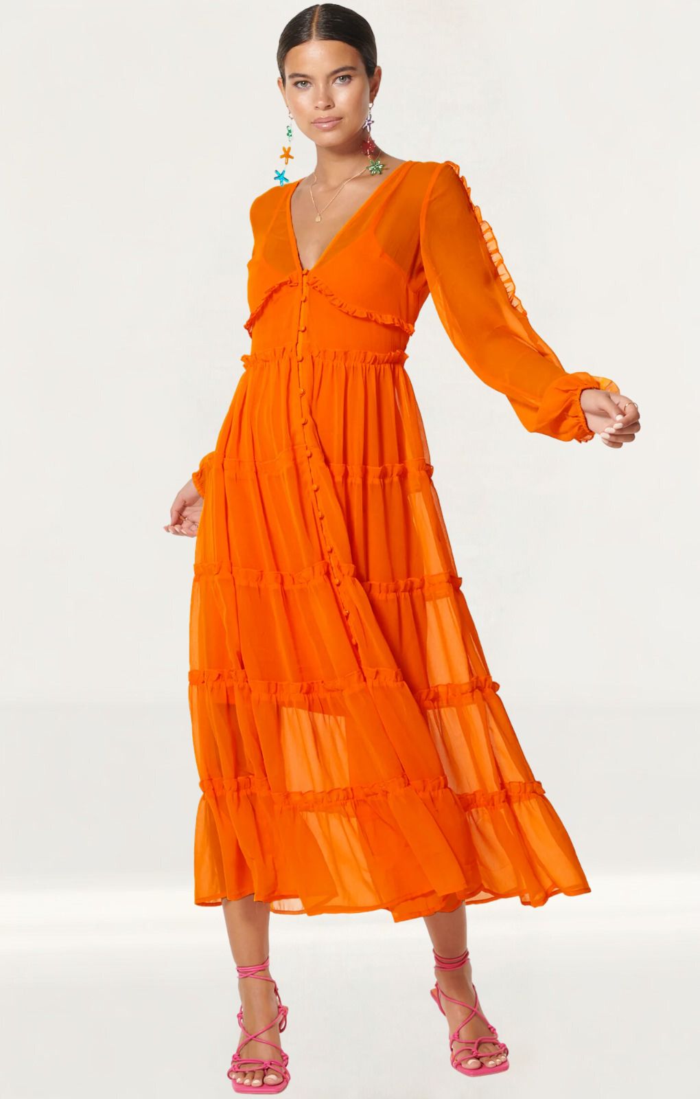Never Fully Dressed Orange Clemmie Dress