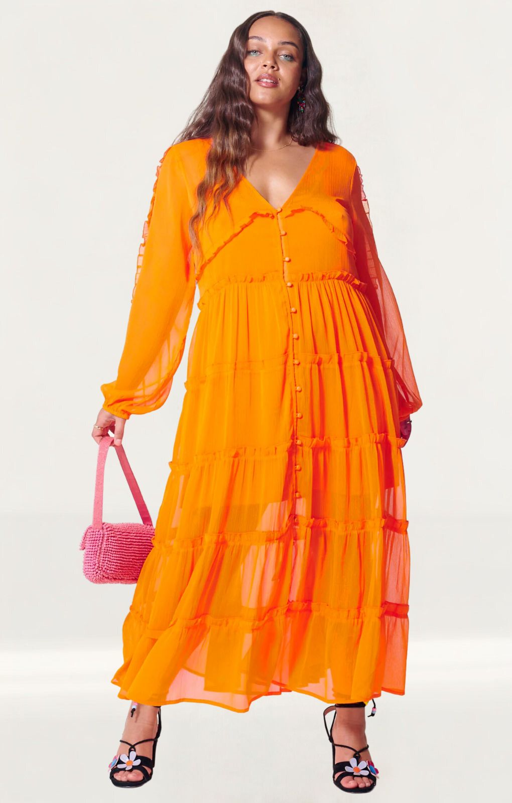 Never Fully Dressed Orange Clemmie Dress
