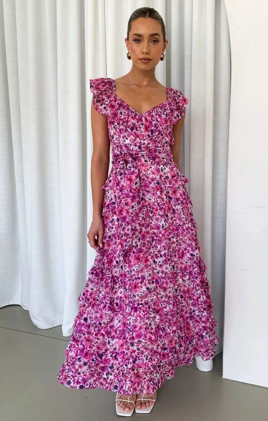 Talulah Petula Pink Floral Midi Dress