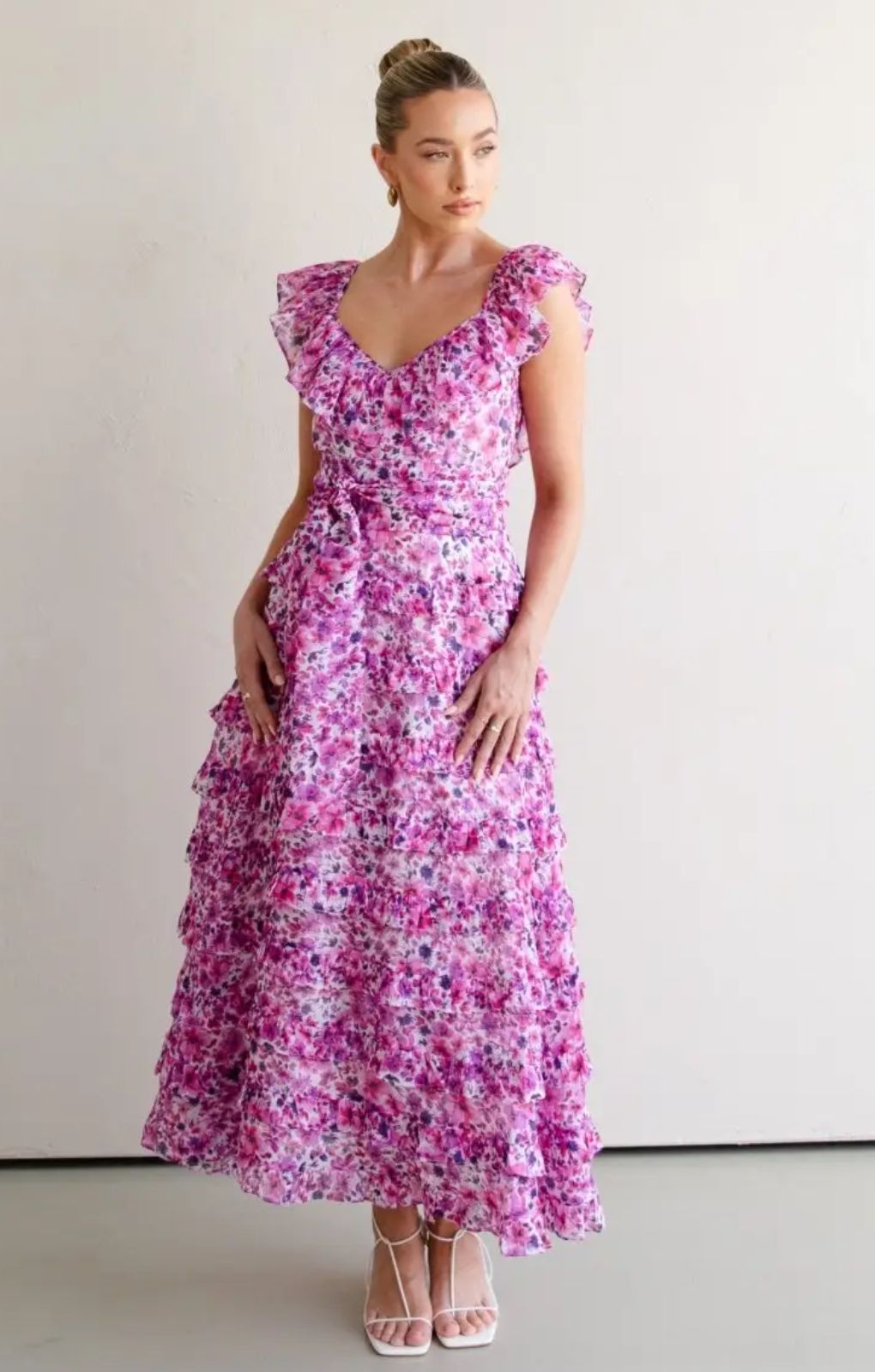 Talulah Petula Pink Floral Midi Dress