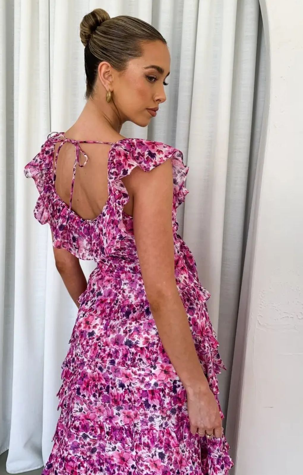 Talulah Petula Pink Floral Midi Dress
