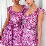 Talulah Petula Pink Floral Midi Dress
