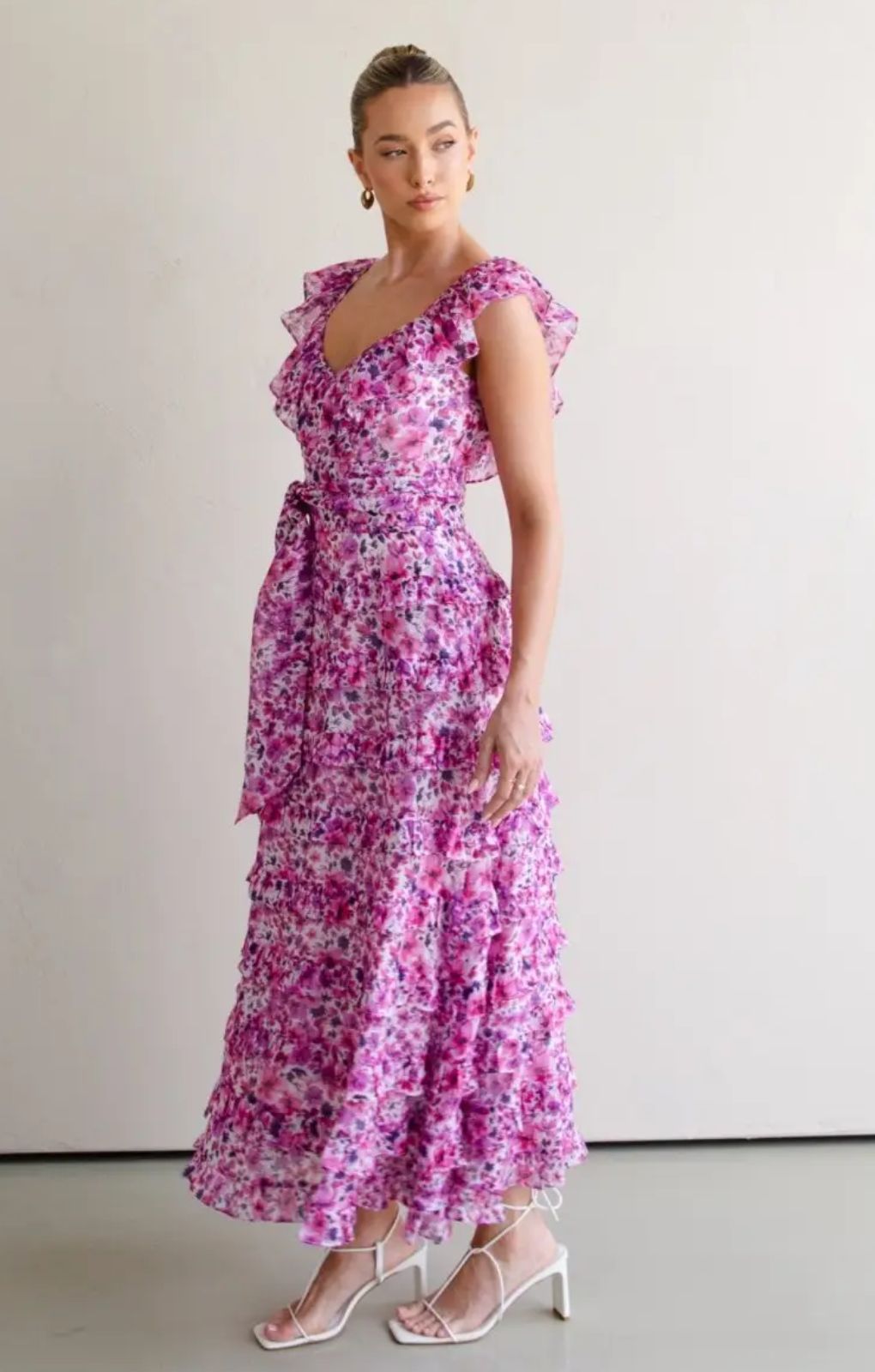 Talulah Petula Pink Floral Midi Dress