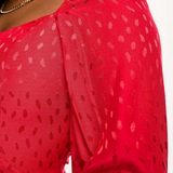 Nobody's Child Petite Lettie Jacquard Jumpsuit In Red