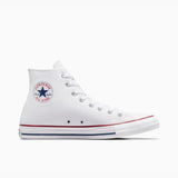 Converse Chuck Taylor Hi Trainers In White Leather