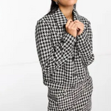 Morgan Boucle Jacket In Dogstooth