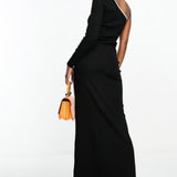 Something New X Aisha Potter Maxi Skirt With Contrast Tipping In Black