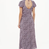 Whistles Daisy Field Midaxi Dress In Purple