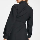 Vero Moda Cut Out Tie Waist Mini Dress In Black