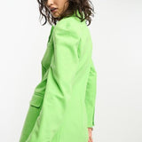Only High Waisted Flared Trouser In Lime