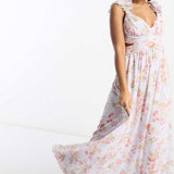 Forever New Ruffle Strap Maxi Dress In Floral