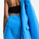 Only Tall Wrap Mini Skirt In Bright Blue