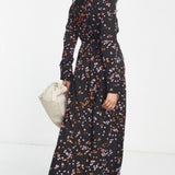 Vero Moda Exclusive Floral Maxi Dress With Balloon Sleeve In Floral Print
