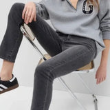Topshop Tall High Rise Jamie Jeans In Washed Black
