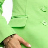 Only High Waisted Flared Trouser In Lime