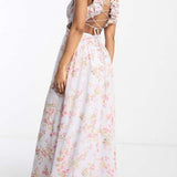 Forever New Ruffle Strap Maxi Dress In Floral