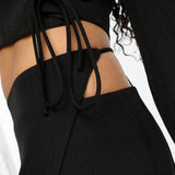 Annorlunda Wrap Around Mini Skirt In Black