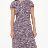 Whistles Daisy Field Midaxi Dress In Purple