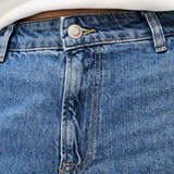 Only Hope Wide Leg Cargo Jeans In Mid Blue