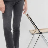 Topshop Tall High Rise Jamie Jeans In Washed Black