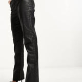 Asos Design Slim Straight Jean In Coated Black