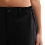 Pieces Tailored Wide Leg Trousers In Charcoal
