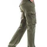 Pimkie Low Rise Wide Leg Cargo Jeans In Khaki