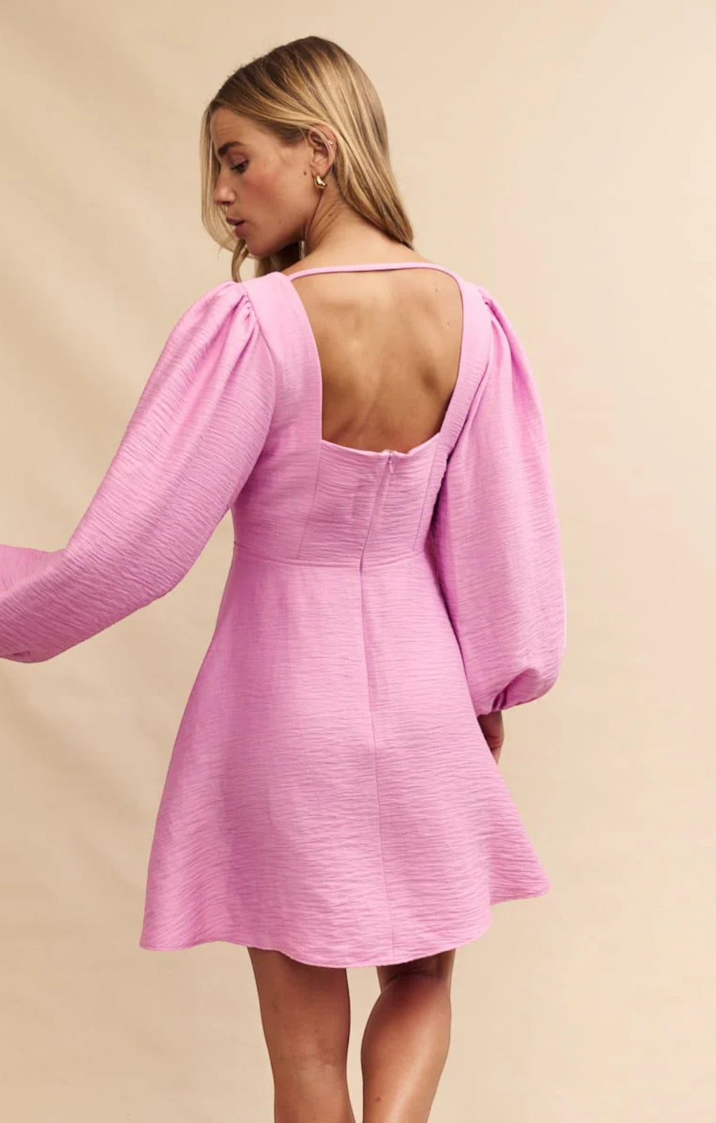 Rent Nobody's Child Pink Balloon Sleeve Zola Mini Dress | Hirestreet Rent Nobody's Child Pink Balloon Sleeve Zola Mini Dress | Hirestreet