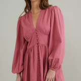 Nobody's Child Pink Long Sleeve Starlight Mini Dress
