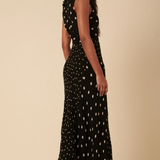 Nobody's Child Poppy Delevingne Black Polka Dot Pandora Midi Dress