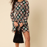 Nobody's Child Poppy Delevingne Crochet Violet Mini Dress
